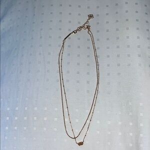 Double layered rose gold Kendra Scott necklace